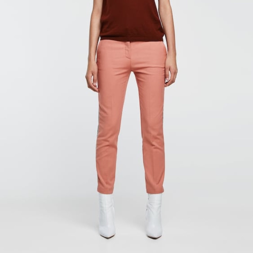 ZARA Basic Pink Pants w/ Side Band - Size XS